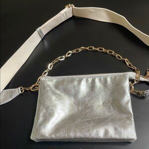 Silver Crossbody Bag